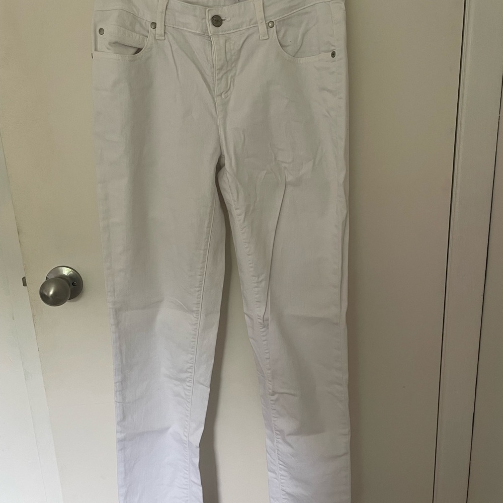 Eileen Fisher White Straight Leg Jeans Size 4